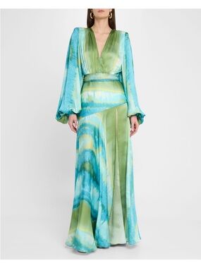 Bronx and Banco Carmen Coastal deep V-Neck Maxi Dress